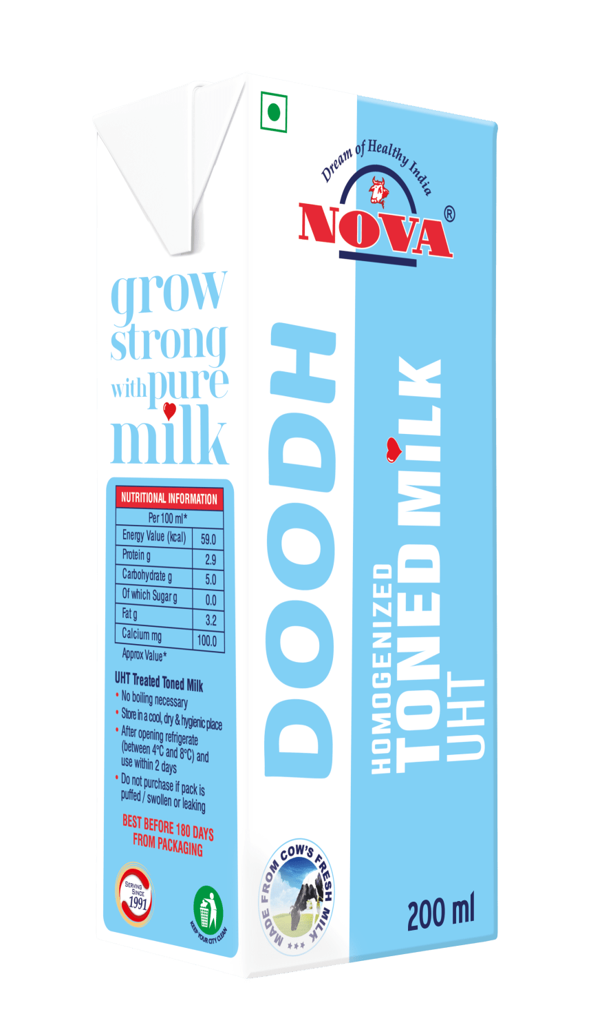 Tonned UHT milk 200 ml